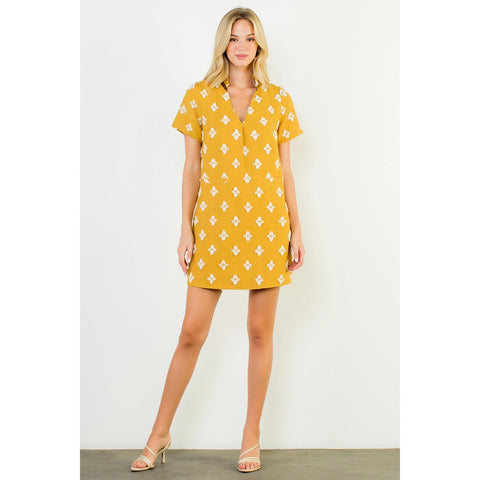Ivory Vintage Floral Pleat Sleeve Dress