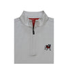 UGA Standing Dog 1/4 Zip Micro Fleece Pullover White/Grey