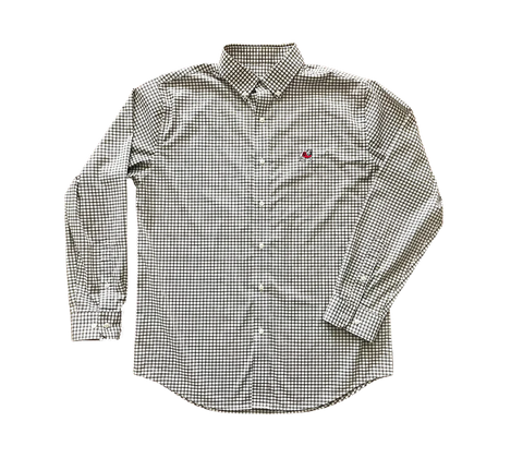 Performance Button Down - Charcoal & White