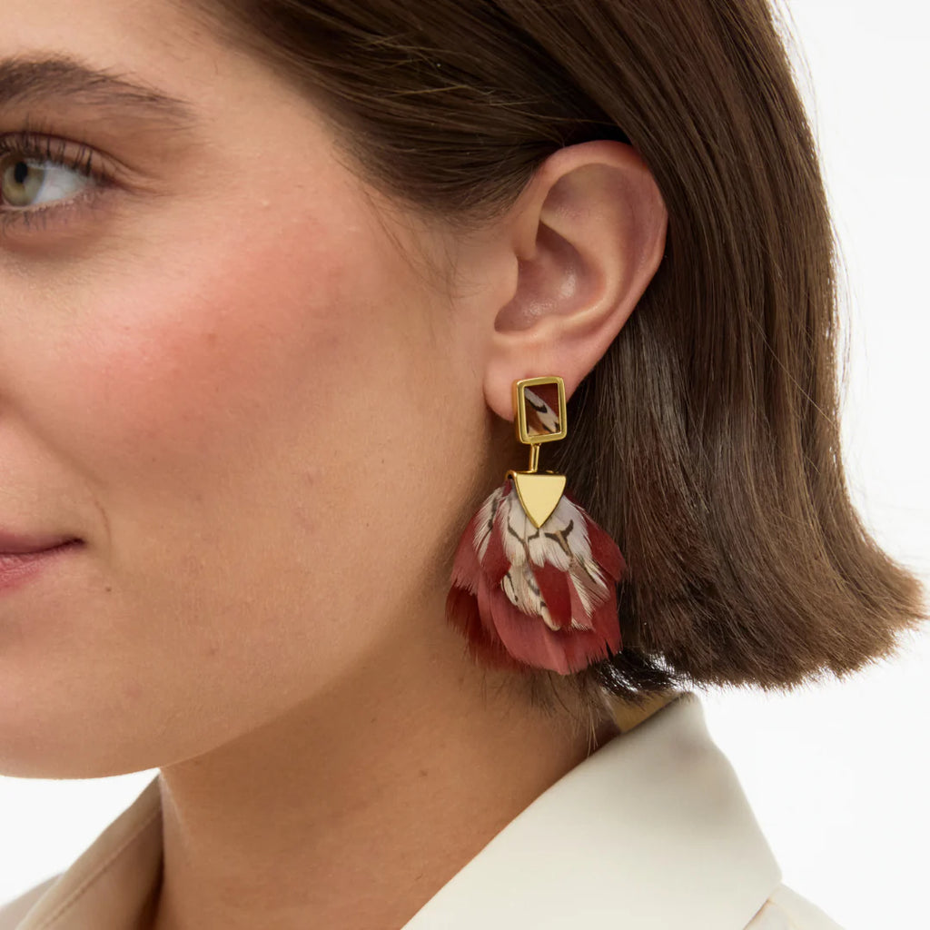 Bezel Drop Earring
