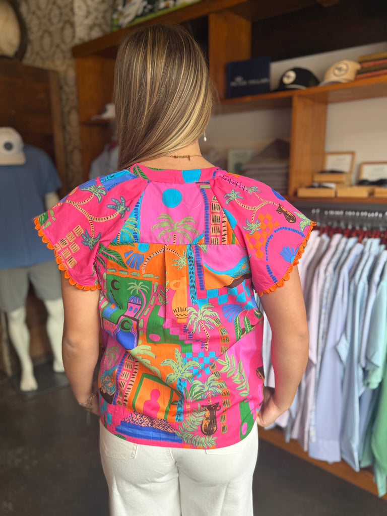 Lanus City Ayla Split Neck Top