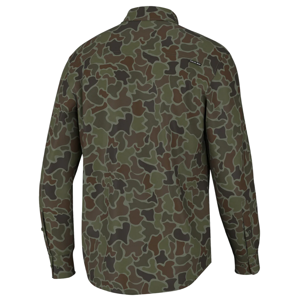 FINAL SALE - Camo Button Up Localflage OD