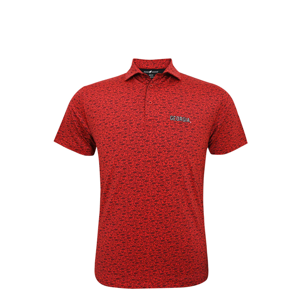 UGA "Georgia" Script Playbook Performance Polo Red/Black