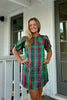 Libby Plaid About You Green Dress