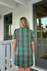 Libby Plaid About You Green Dress