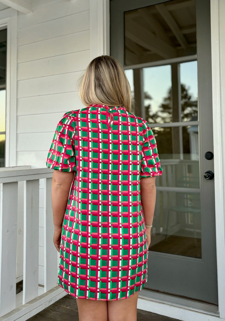 Libby Alpine Line Green Dress