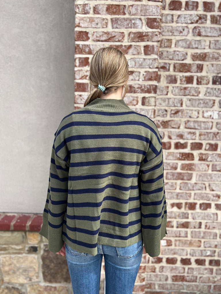 Slayder Striped Turtleneck Sweater