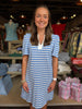 Adelyn T-Shirt Blue & White Stripe Dress