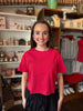 Georgia Ritter Repeat Heavyweight Crop Tee Red