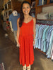 Fiore Crinkle Satin Tank Cabana Red