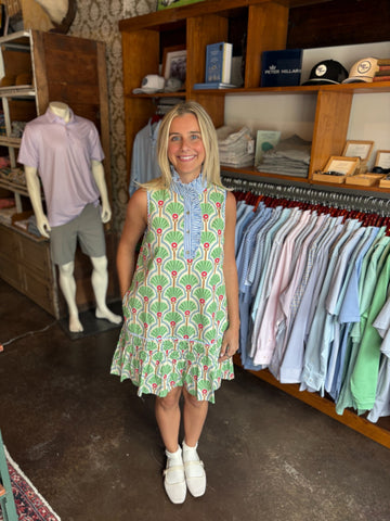 White Toucan Fruit V-Neck Maxi Dress