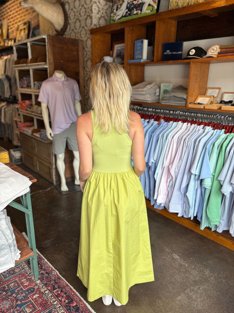 Citrine Solid Mock Maxi Dress