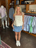 Cream Scallop Top