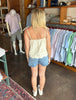 Cream Scallop Top