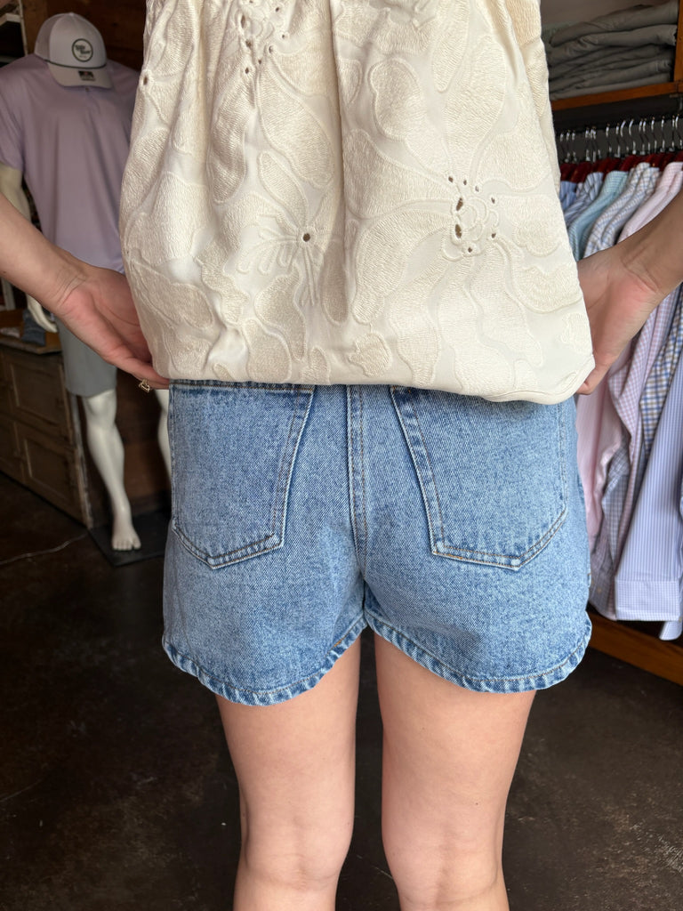 Denim Wrap Skort