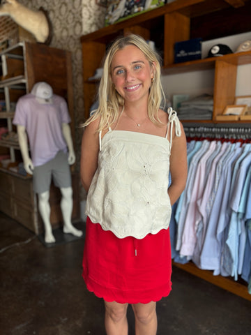 White Toucan Fruit V-Neck Maxi Dress