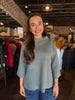 Mock Neck Bell-Sleeve Sweater
