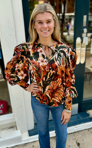 Britt Top Painted Floral