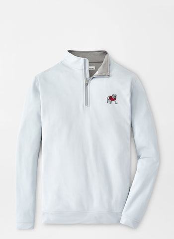 UGA Block G Heathered Loblolly Charcoal & White Pocket Performance Polo