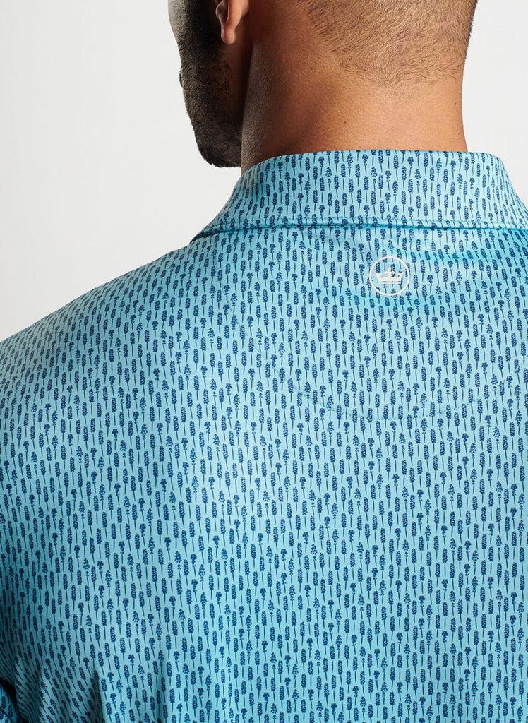 Lavender Fields Performance Jersey Polo Cyan