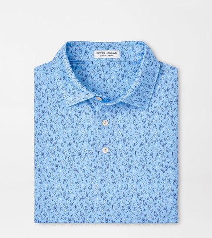 Lavender Fields Performance Jersey Polo Cyan