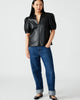 Jane Faux Leather Top