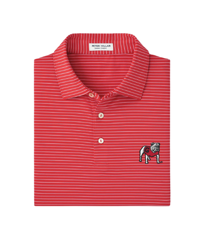 Standing Dog UGA Checker Polo White/Black/Red