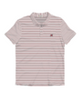 UGA Standing Dawg White, Red & Black Beech Stripe Polo