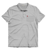 UGA Block G Heathered Loblolly Charcoal & White Pocket Performance Polo