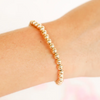 Gold Beaded Bracelet 5mm