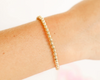 Gold Beaded Bracelet 4mm