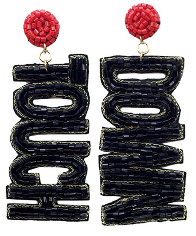 Georgia State Beaded Earrings