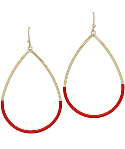 Georgia State Beaded Earrings