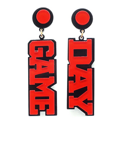 Georgia State Beaded Earrings