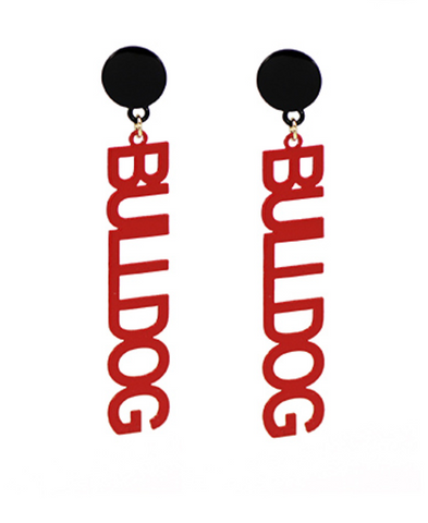 Georgia State Beaded Earrings