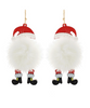 Red Christmas Santa Pompom Earrings