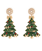 Christmas Tree & Pearl Drop Earrings
