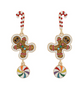 Christmas Candy Cane & Gingerbread Earrings