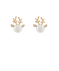 Christmas Pearl Reindeer Earrings
