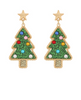 Christmas Tree Glitter Earrings