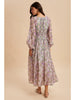 Tencel Floral Smocked Button Down Maxi Dress