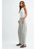 Stripe Barrel Jean w/ Seams