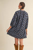 Contrast Floral Mini Shift Dress
