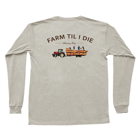 Boys of Fall Long Sleeve Pocket Tee Light Gray