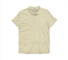 YOUTH Old Gold & White Heathered Azalea Stripe Polo