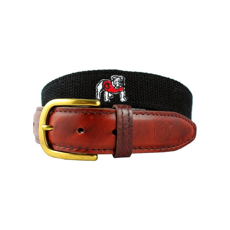 UGA Embroidered Belt - Standing Dog