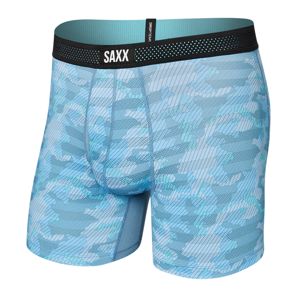 SAXX Men's DropTemp Cooling Mesh Boxer Briefs - Mid Grey Heather